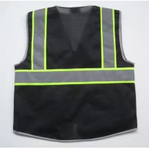 Black Net Engineer Safety Vest with Multi Pocket
