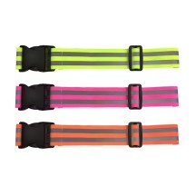 Safety Reflective Adjustable Elastic Band Sash Belt for Running, Cycling