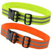 Safety Reflective Adjustable Elastic Band Sash Belt for Running, Cycling