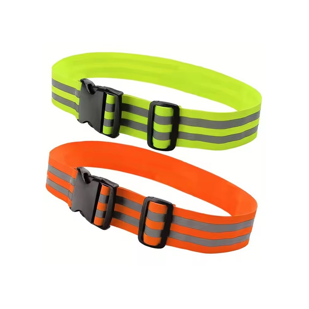 Safety Reflective Adjustable Elastic Band Sash Belt for Running, Cycling