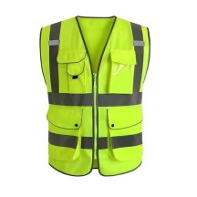 Work Safety Clothing Multi Pocket Reflective Safety Vest Jacket