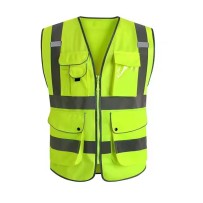 Work Safety Clothing Multi Pocket Reflective Safety Vest Jacket