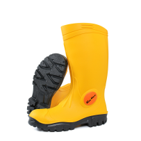Steel Toe Steel Sole PVC Rain Boots Puncture Resistant Wellies Gumboot for Women