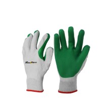 Green Rubber-coated  Material Work Gloves Anti-slip Hand Safety Gloves for Welding