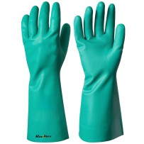 Waterproof Nitrile Gloves Green Nitrile Guantes Oil-resistant Safety Gloves
