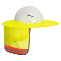 UV-Resistant Reflective Safety Helmet With Foldable Sun