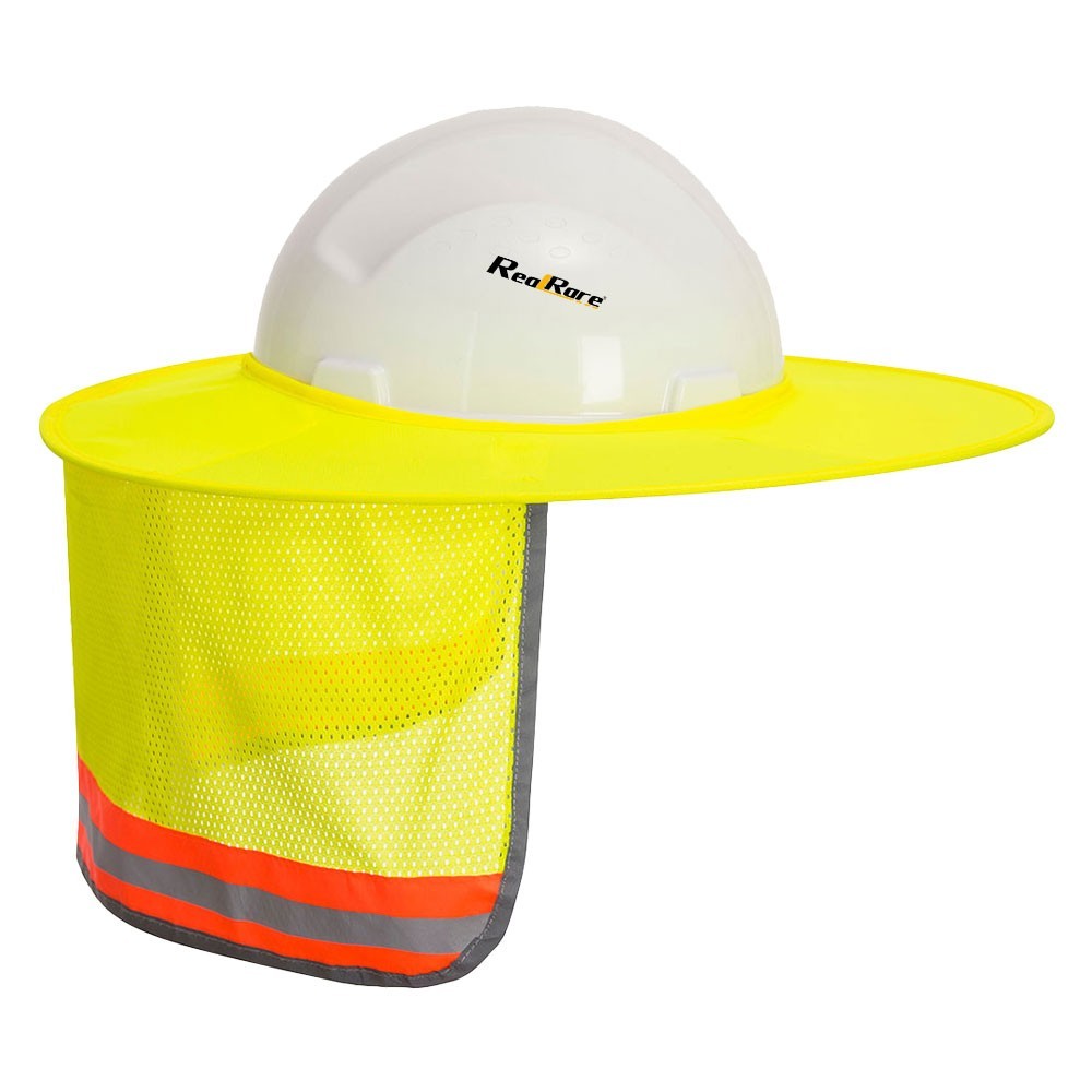 UV-Resistant Reflective Safety Helmet With Foldable Sun