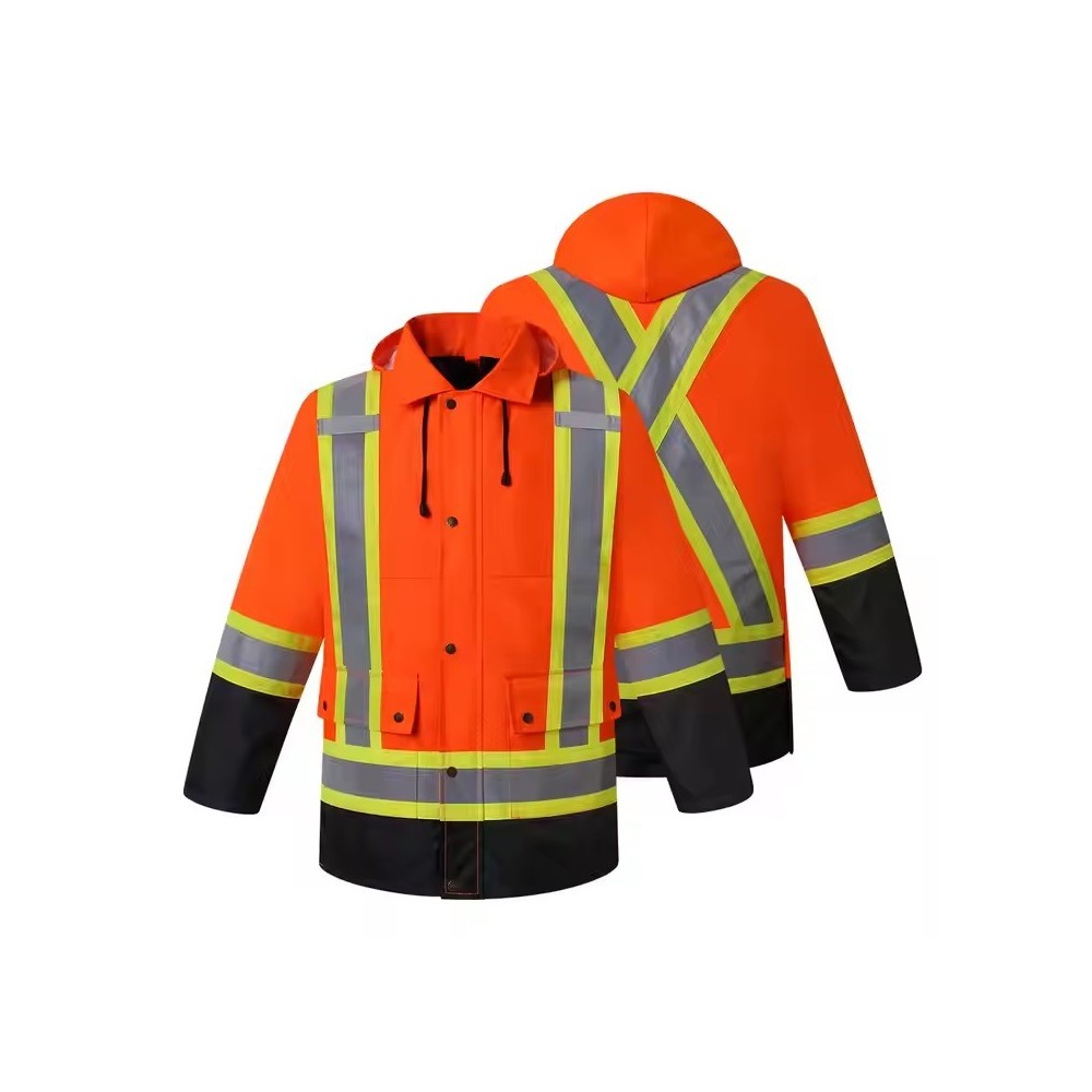 Safety Cold Weather Clothes Hi-vis Rain Jacket Red Safety Jackets